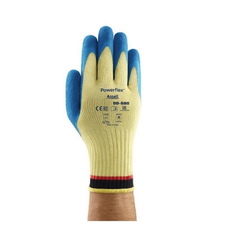PowerFlex 80-600-7 Heavy Duty Cut Resistant Gloves, SZ 7, Latex/Natural Rubber Coating, 12PK